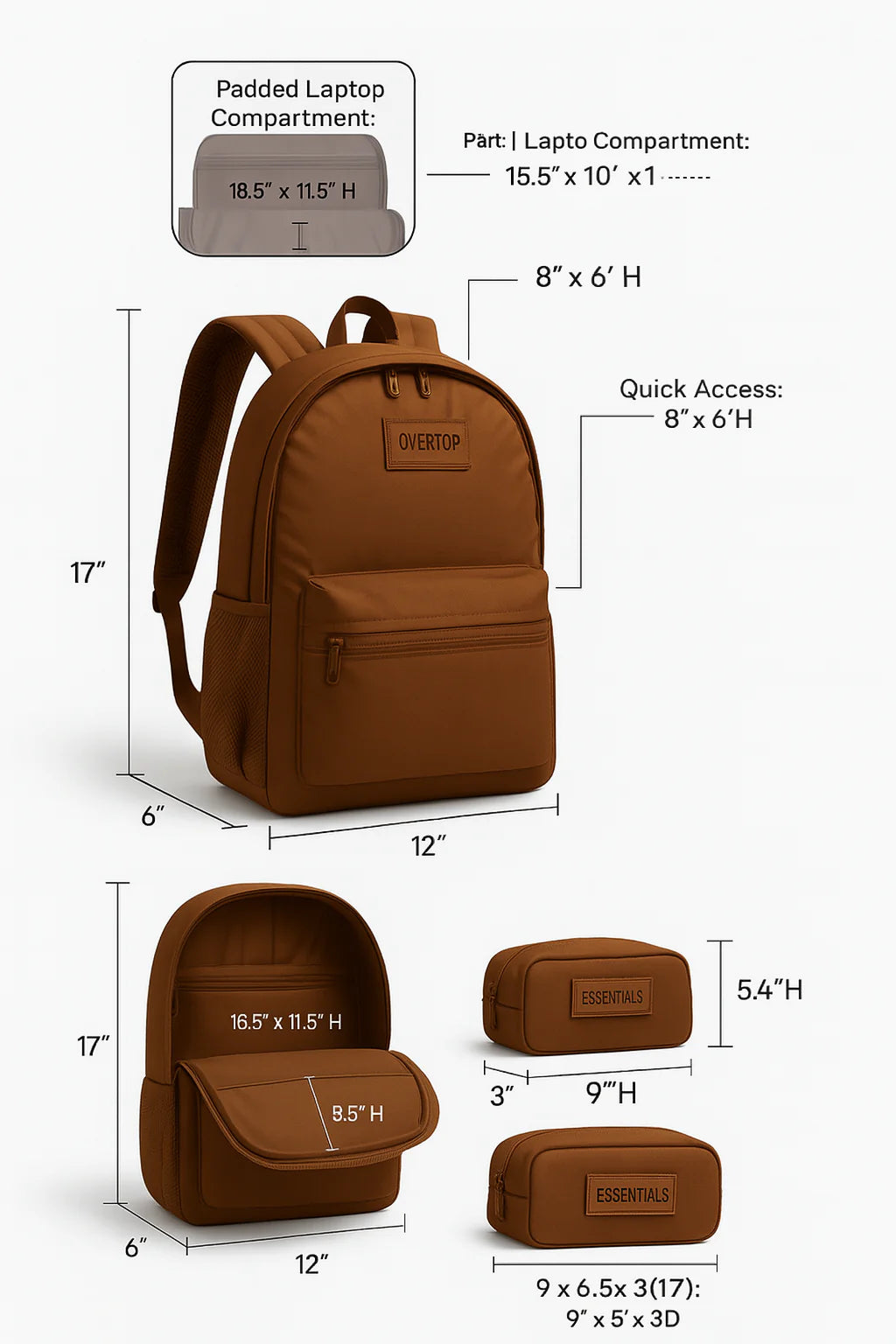 Overtop Laptop Bag S11 (16”)