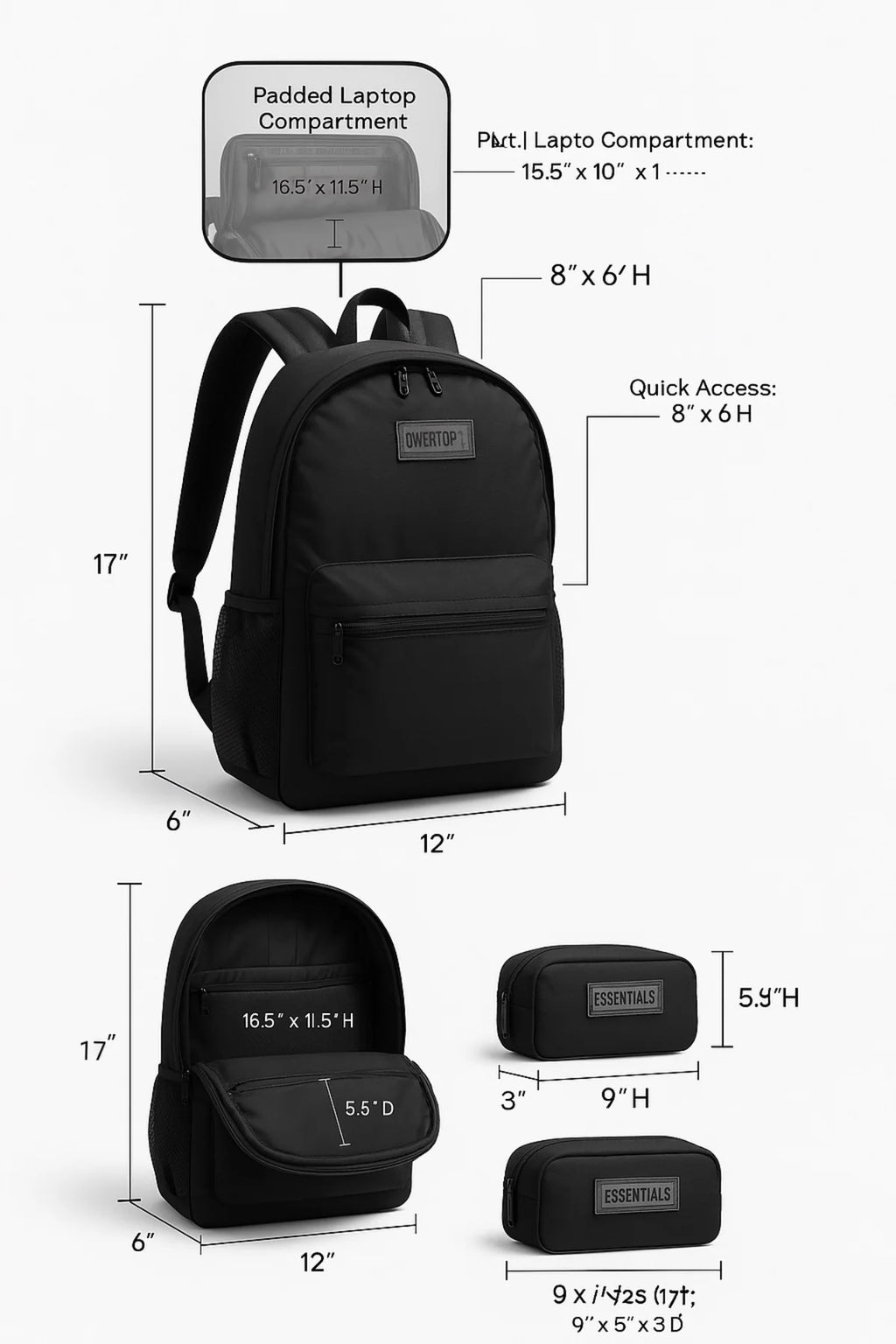 Overtop Laptop Bag S11 (16”)