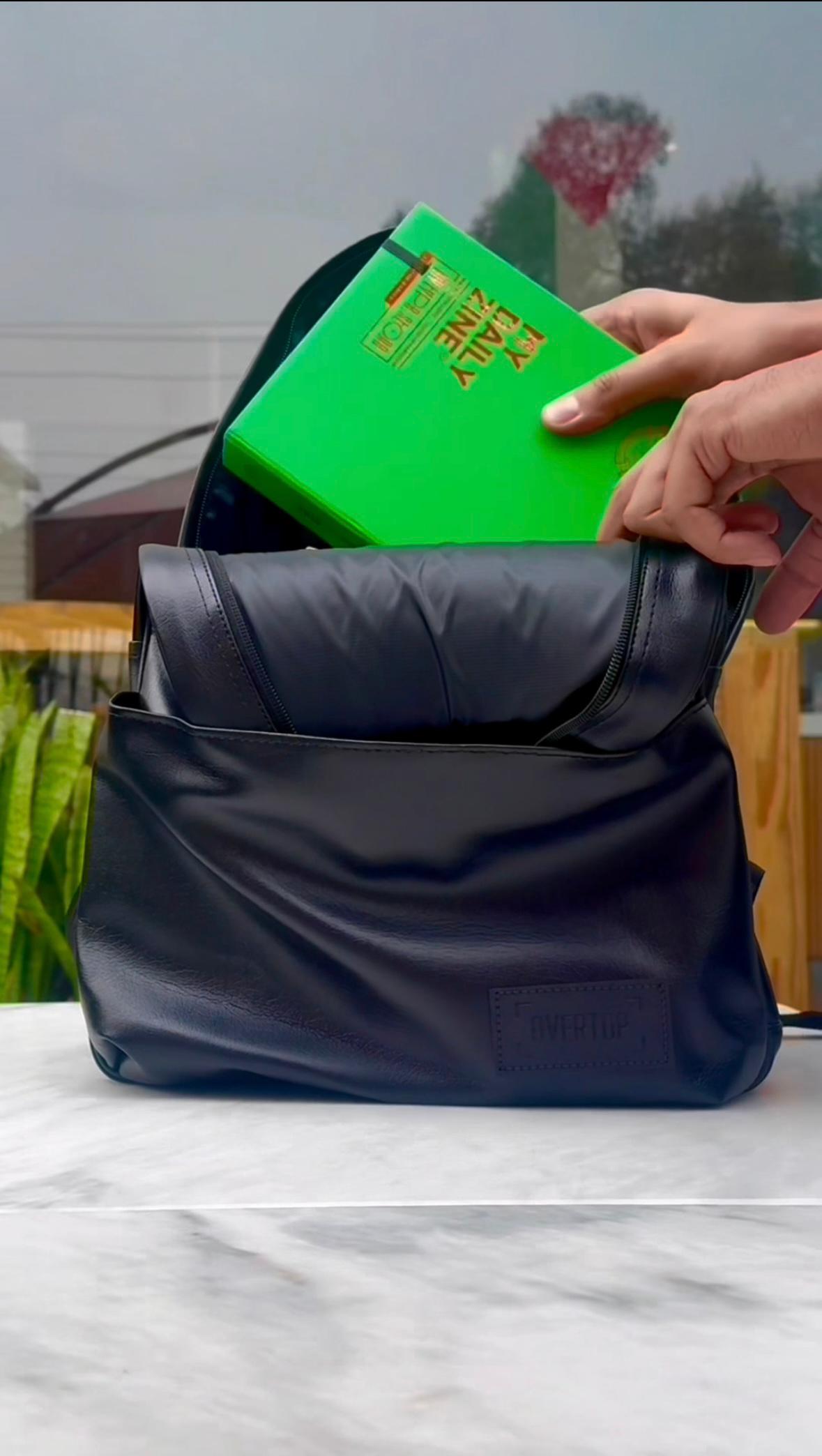 Leather Sleek 16" Laptop Backpack