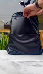 Leather Sleek 16" Laptop Backpack