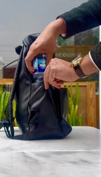 Leather Sleek 16" Laptop Backpack